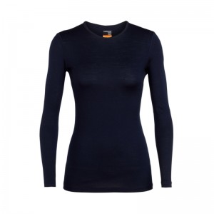 Icebreaker BF200 Oasis L/S Crewe Women midnight navy M