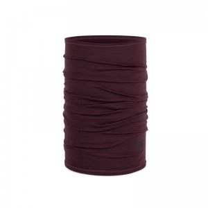 Buff Lightweight Merino Wool solid garnet