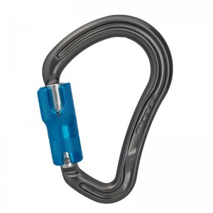 DMM Boa 30 kN HMS Kwiklock Karabiner ANSI titanium/turquoise