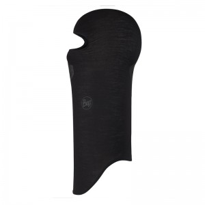 Buff Lightweight Merino Wool Balaclava solid black one size
