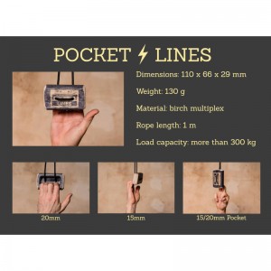 Captain Fingerfood "Pocket" Hangboard "Lines Edition"