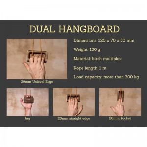 Captain Fingerfood "Dual" Hangboard f?r die Hosentasche