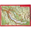 Georelief Reliefpostkarte Zürichsee Region