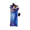 Cocoon Tropic Traveler Silk Sommer und Tropenschlafsack Rechteck koppelbar royal blue/tuareg  200x80 cm